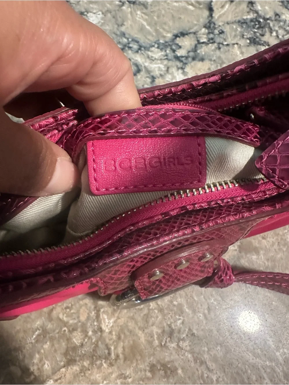 Vintage BCBG girls hot pink shoulder bag